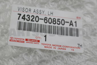7432060850A1 VISOR ASSY, LH