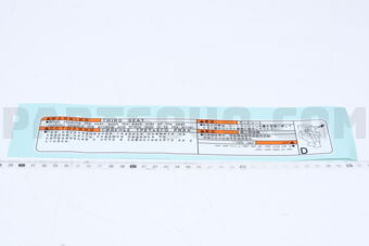 7454460390 Toyota LABEL, RR SEAT