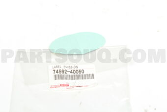 7456240050 LABEL, EMISSION INFORMATION