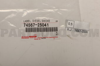 7456725041 Toyota PLATE, E.C.E APPROVED NUMBER