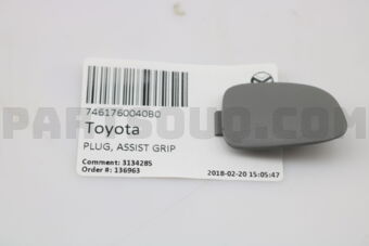 7461760040B0 Toyota PLUG, ASSIST GRIP