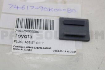 7461790K00B0 Toyota PLUG, ASSIST GRIP