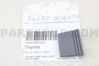 7463790K00B0 Toyota PLUG, ASSIST GRIP, NO.2 RH