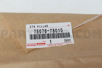 7507678010 MOULDING, REAR DOOR WINDOW FRAME, FRONT LH