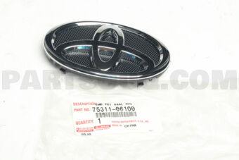 7531106100 EMBLEM, RADIATOR GRILLE (OR FRONT 