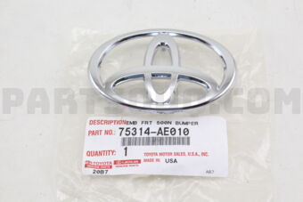 75314AE010 EMBLEM, FRONT BUMPER