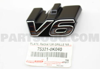 753210K040 PLATE, RADIATOR GRILLE OR FRONT PA
