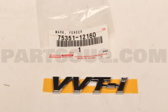 7535112160 Toyota EMBLEM, FRONT FENDER