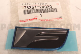 7536124020 PLATE, FRONT FENDER NAME, NO.1