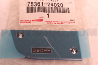 7536124020 PLATE, FRONT FENDER NAME, NO.1