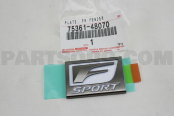 7536148070 PLATE, FRONT FENDER NAME, NO.1