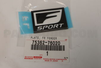 7536276020 PLATE  FR FENDER