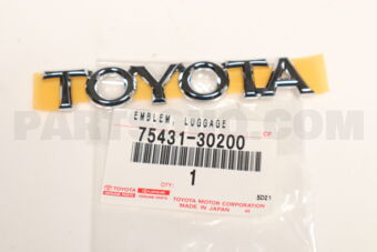 7543130200 EMBLEM, LUGGAGE COMPARTMENT DOOR