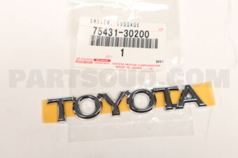 7543130200 EMBLEM, LUGGAGE COMPARTMENT DOOR