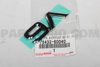 7543260040 PLATE, BACK DOOR NAME, NO.5