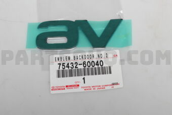 7543260040 PLATE, BACK DOOR NAME, NO.5