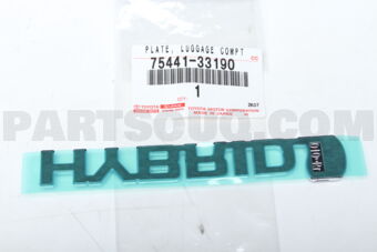 7544133190 PLATE, LUGGAGE COMPT