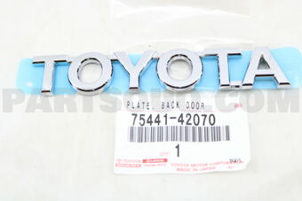 7544142070 PLATE, BACK DOOR NAME