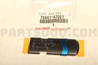 7544147021 Toyota PLATE, BACK DOOR NAME