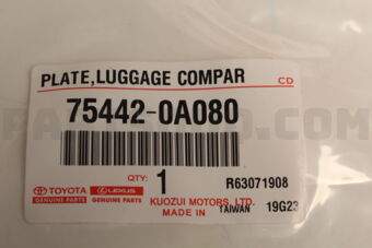754420A080 PLATE, BACK DOOR NAM