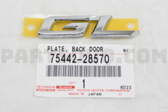 7544228570 PLATE, BACK DOOR NAME, NO.2