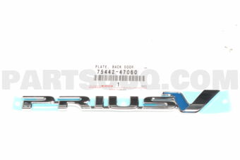 7544247060 PLATE, BACK DOOR NAME, NO.2