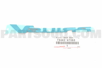 7544247060 PLATE, BACK DOOR NAME, NO.2