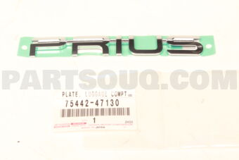 7544247130 Toyota PLATE, LUGGAGE COMPT