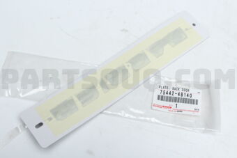7544248140 PLATE, BACK DOOR NAME, NO.2