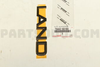 7544260160 PLATE, BACK DOOR NAME, NO.3