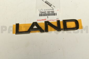 7544260160 PLATE, BACK DOOR NAME, NO.3