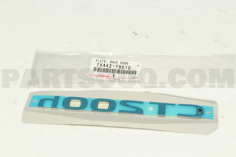 7544276010 PLATE, BACK DOOR NAME, NO.2