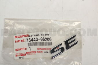 7544306200 Toyota PLATE, BACK DOOR NAME, NO.3