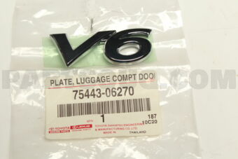 7544306270 PLATE, FRONT FENDER NAME, NO.1