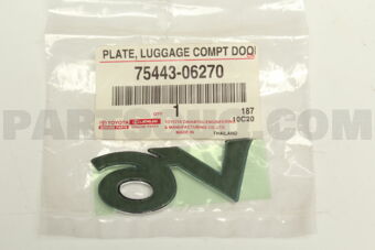7544306270 PLATE, FRONT FENDER NAME, NO.1