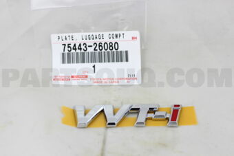 7544326080 PLATE, BACK DOOR NAME, NO.7