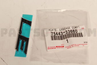 7544333660 Toyota PLATE, LUGGAGE COMPT