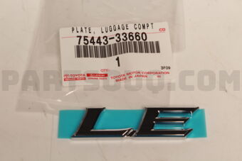 7544333660 Toyota PLATE, LUGGAGE COMPT