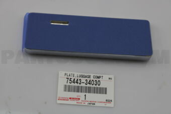 7544334030 PLATE, BACK DOOR NAME, NO.3