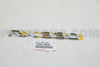 7544348040 PLATE, BACK DOOR NAME, NO.3