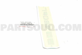 7544348270 PLATE, BACK DOOR