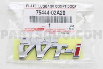 7544402A20 Toyota PLATE, FRONT FENDER NAME, NO.2