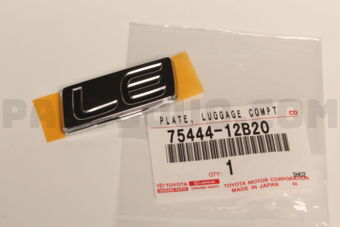 7544412B20 Toyota PLATE, BACK DOOR NAME, NO.1