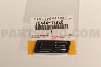 7544412B20 Toyota PLATE, BACK DOOR NAME, NO.1