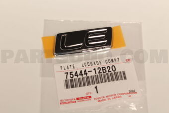 7544412B20 Toyota PLATE, BACK DOOR NAME, NO.1