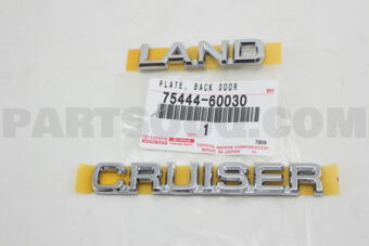 7544460030 PLATE, BACK DOOR NAME, NO.4