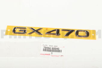 7544460040 PLATE, BACK DOOR NAME, NO.4