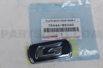 75444BZ340 PLATE  BACK DOOR NAM
