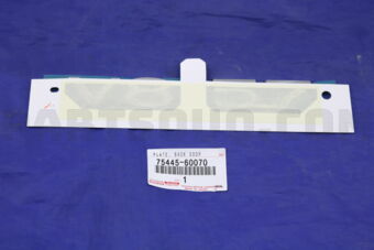 7544560070 PLATE, BACK DOOR NAME, NO.5