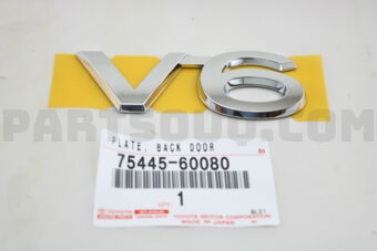 7544560080 PLATE, BACK DOOR NAME, NO.5